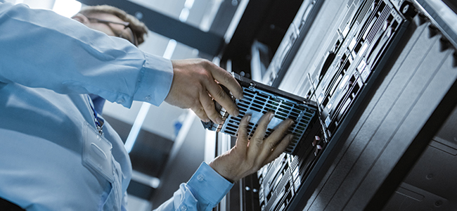 Network cables and switches in a data center
